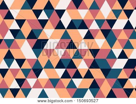 Colorful Geometric Triangle Pattern. Abstract Vector Background.