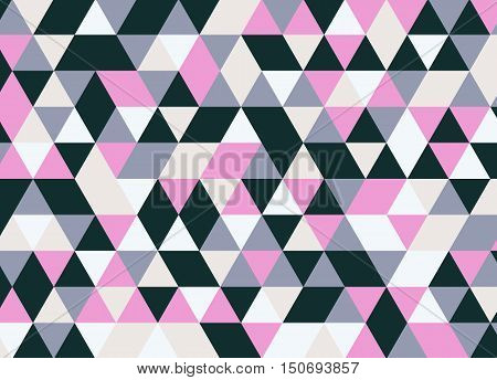 Colorful Geometric Triangle Pattern. Abstract Vector Background.