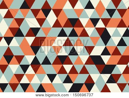 Colorful Geometric Triangle Pattern. Abstract Vector Background.