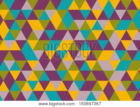 Colorful Geometric Triangle Pattern. Abstract Vector Background.