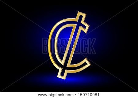 Cent vector icon , Cent , Cent symbol ,