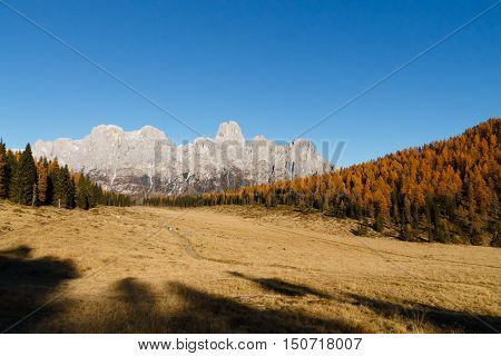 Autumn Panorama From Italian Alps