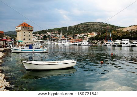Boats And Yachts At Anchor