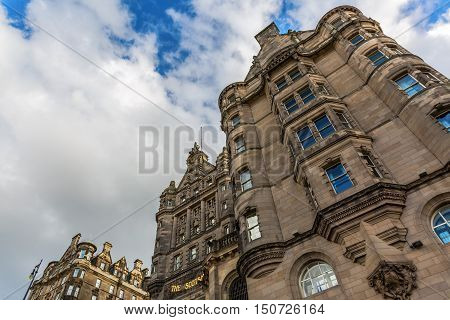 Facade Of The Scotsman Hotel Edinburgh