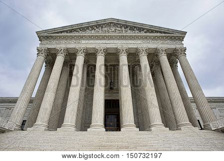 The Supreme Court building in Washington DC.