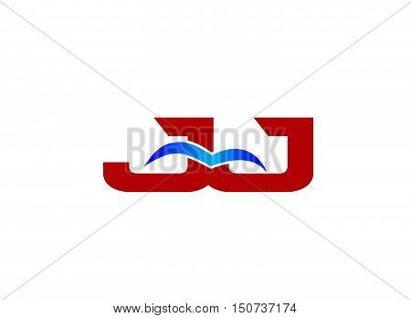 JJ Logo. Vector Graphic Branding Letter Element
