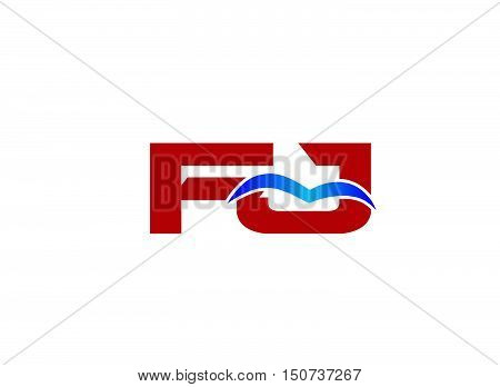 Letter FJ Logo design vector template abstract