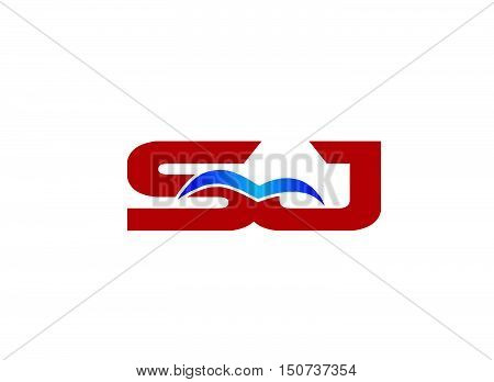Letter SJ Logo design vector template abstract