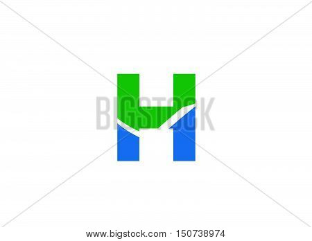 Letter h logo icon design template elements