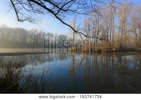 landscape, nature, reflections, river, trees, mirror, flora, species, fall seasons