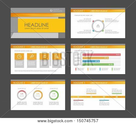Set of color infographic elements for presentation templates. Leaflet, Annual report, book cover design. Brochure, layout, Flyer layout template design.