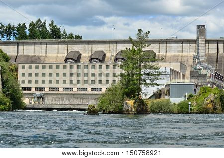 A hydroelectric water dam in New Zealand.