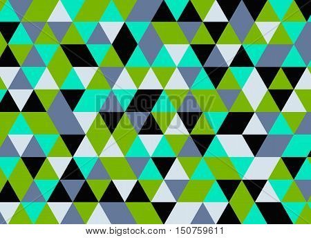Colorful Geometric Triangle Pattern. Abstract Vector Background.