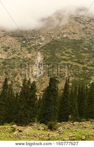 mountains, ridges, nature, Gornyy landscape, mountain landscape, summer, summer in the mountains, Kyrgyzstan, barskaunsky gorge