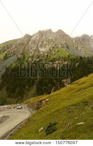 mountains, ridges, nature, Gornyy landscape, mountain landscape, summer, summer in the mountains, Kyrgyzstan, barskaunsky gorge