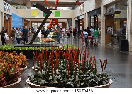 DALLAS, TX - SEP 17: NorthPark Center in Dallas, Texas, as seen on Sep 17, 2016. The center has over 235 stores and is the first shopping center featured on Vogue Magazine.