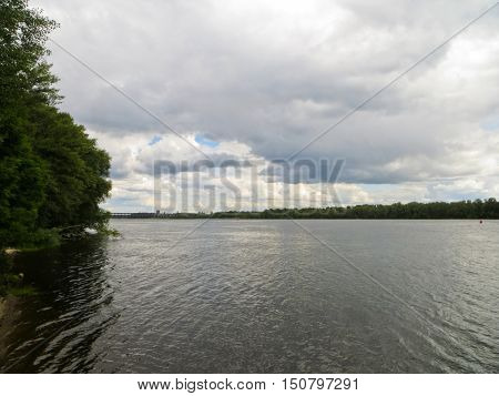 View on the river Dnieper on summer