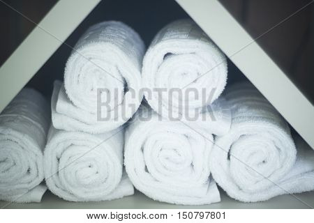 Towels In Health Center Spa