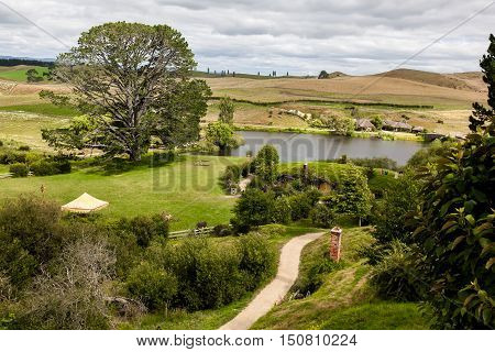 lookout to Hobbiton playground in new zealand