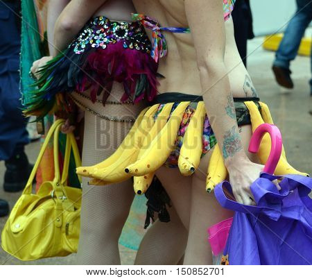 Sydney Australia - March 2 2013. Mardi Gras is an annual event for gay/lesbian acceptance. LGBT pride parade and festival. The world's most joyous and spectacular celebration of LGBTQI pride.