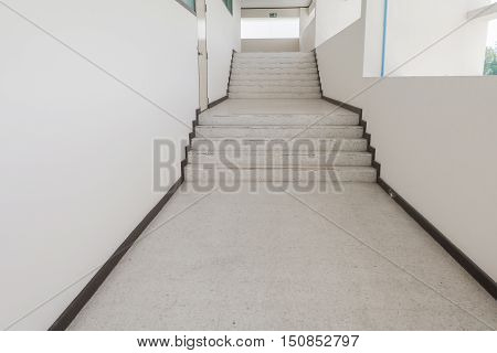Close up way Up the Stairs terrazzo marble floor