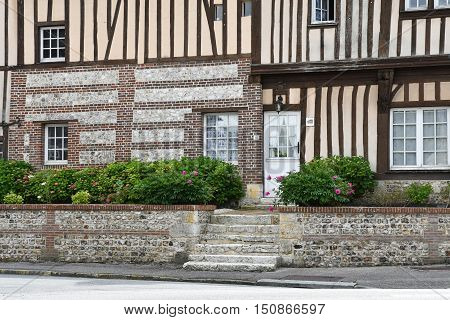 Saint Wandrille Rancon, France - june 22, 2016 : the village centre.