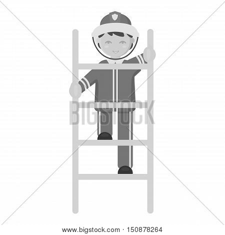 Fireman icon monochrome style. Single silhouette fire equipment icon from the big fire Department monochrome.