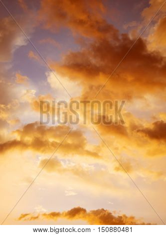 Beautiful Evening Sky with Cloud on Background