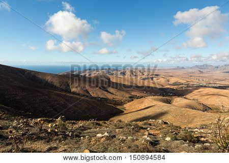Morro Velosa Pointview - unique views over the wonderful landscape of the north-central region of the island. Fuerteventura Canary Island Spain