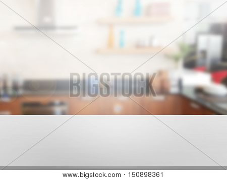 closeup top wood table with Blur Background