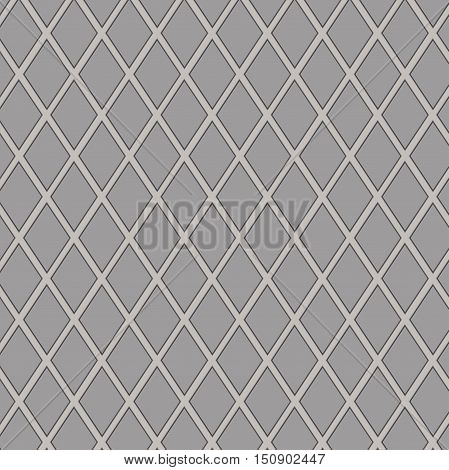 Vector illustration seamless pattern gray rhombus with fringing