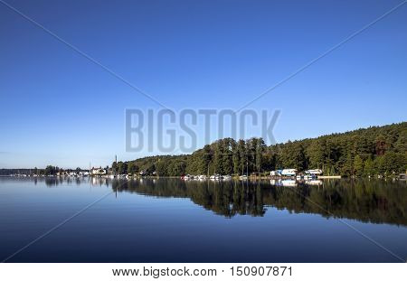 Harbour And Boots On The Werbellinsee By Daylight