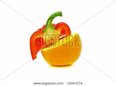 oranssi ja punainen paprika