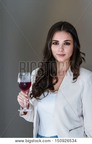 Beautiful Woman With Long Dark Hair