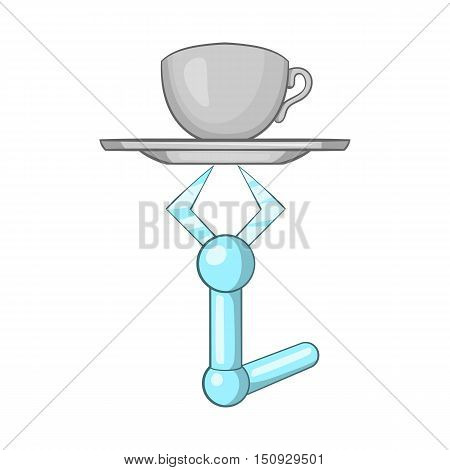 Robot arm icon. Cartoon illustration of robot arm vector icon for web design