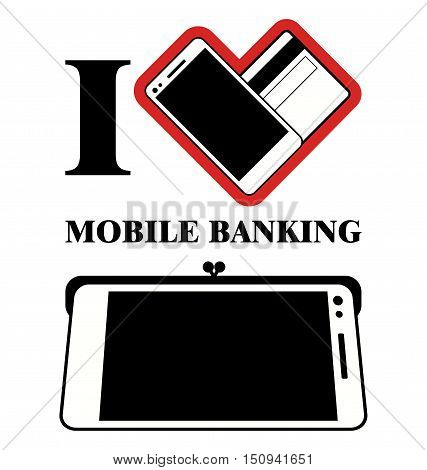 Mobile Banking Cellphone Money Logo Design Vector