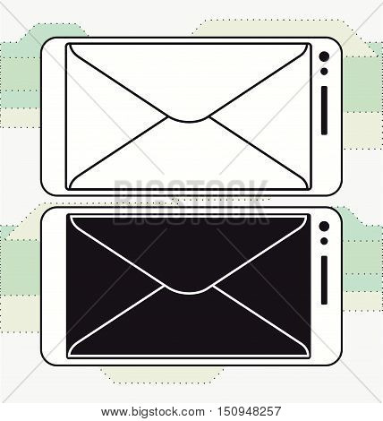 Smartphone mailing Message application icon vector template