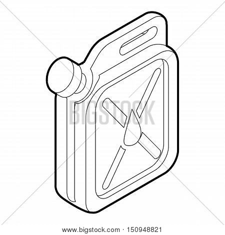 Jerrycan icon. Outline isometric illustration of jerrycan vector icon for web.