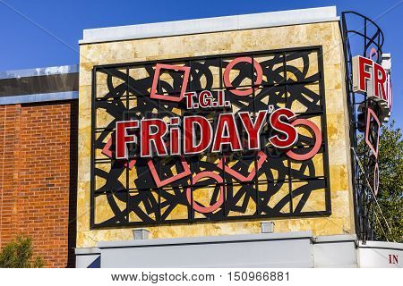 Indianapolis - Circa October 2016: TGI Friday's Restaurant Location. TGI Fridays offers great food and amazing drinks I