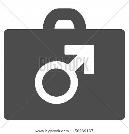 Potence Tools vector icon. Style is flat symbol, gray color, rounded angles, white background.