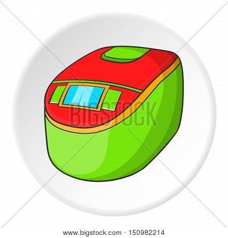 Slow cooker icon. Cartoon illustration of slow cooker vector icon for web