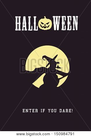 Best Halloween night party invitation vector background