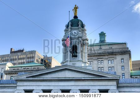 New York City - Sept 15, 2012: Brooklyn Borough Hall in New York USA. Constructed in 1848 in the Greek Revival style.