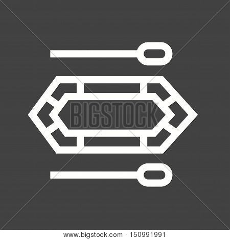 Boat, lake, dinghy icon vector image. Can also be used for vehicles. Suitable for use on mobile apps, web apps and print media.