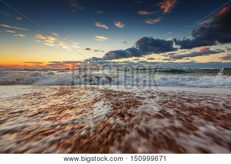 Sea Wave Close Up, Low Angle View