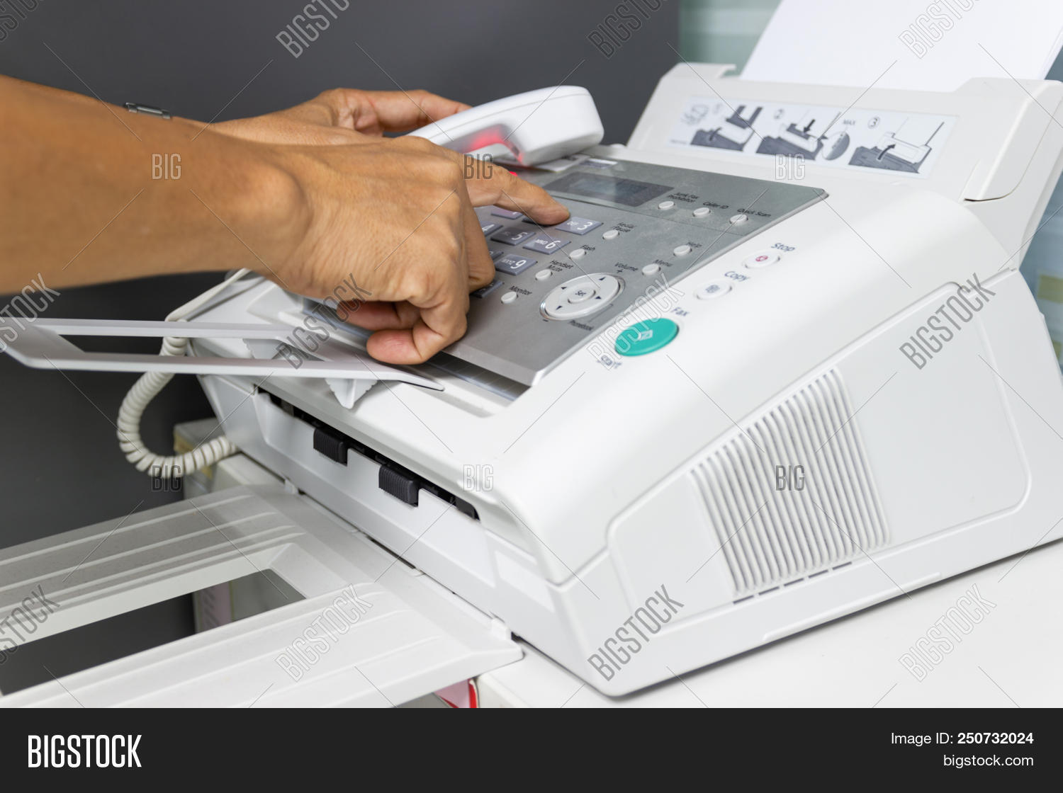 Hand Man Using Fax Image & Photo (Free Trial) Bigstock