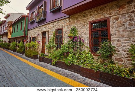 Streets Of Old Town Kaleici - Antalya, Turkey.