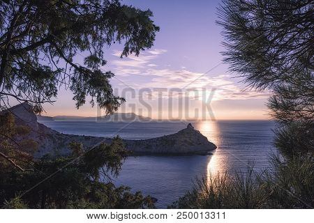 Dawn Near The Village Novyi Svit (new Light). City District Sudak, The Republic Of Crimea.