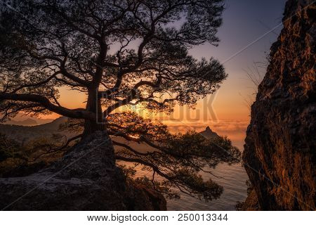 Dawn Near The Village Novyi Svit (new Light). City District Sudak, The Republic Of Crimea.