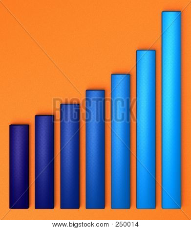 Blå diagram på Orange